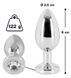 Анальна пробка з каменем You2Toys Jewel Buttplug, срібляста, Small 523046 фото 2