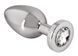Анальна пробка з каменем You2Toys Jewel Buttplug, срібляста, Small 523046 фото 1
