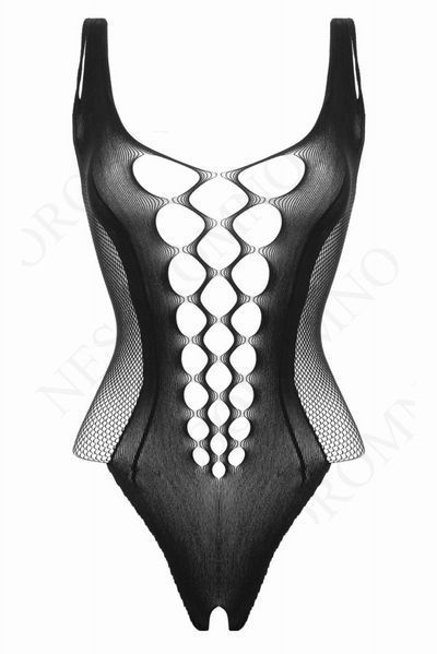 Безшовне Боді з вирізом Leana - Zwart 08618 /BSRD-BLK-01 фото