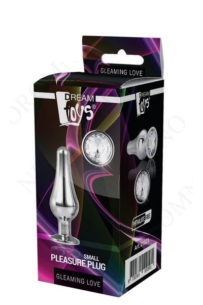 DT21823 анальна пробка конічної форми Dream Toys GLEAMING LOVE SILVER PLEASURE PLUG S  DT21823 фото