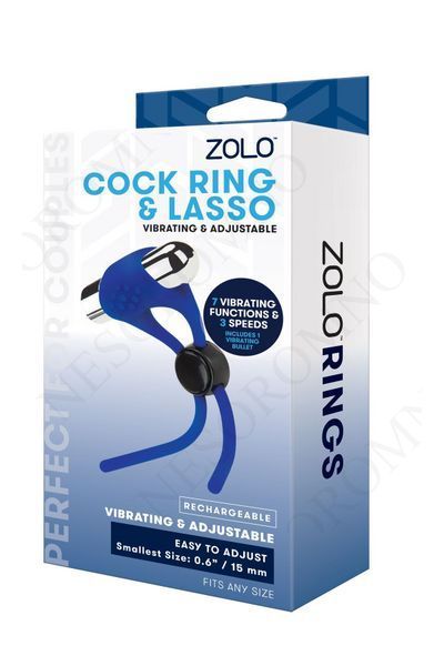 Ерекційне кільце з віброкулею ZOLO RECHARGEABLE ADJUSTABLE C-RING T670053 фото