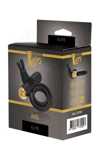 Ерекційне віброкільце Dream Toys Elite Joel Luxxe, чорний DT21727 фото