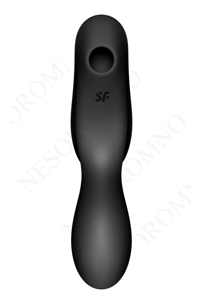 Подвійний вібратор із вакуумною стимуляцією SATISFYER CURVY TRINITY 2 чорний T360396 фото