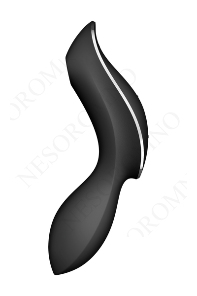 Подвійний вібратор із вакуумною стимуляцією SATISFYER CURVY TRINITY 2 чорний T360396 фото