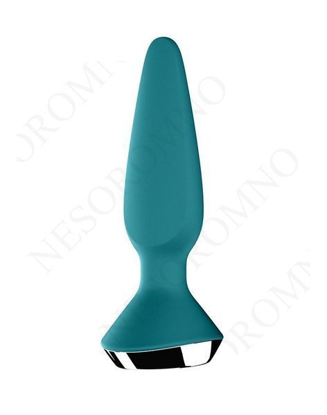 Анальна пробка з двома моторами та керуванням з телефону Satisfyer Plug-ilicious 1 Petrol, зелений T360156 фото