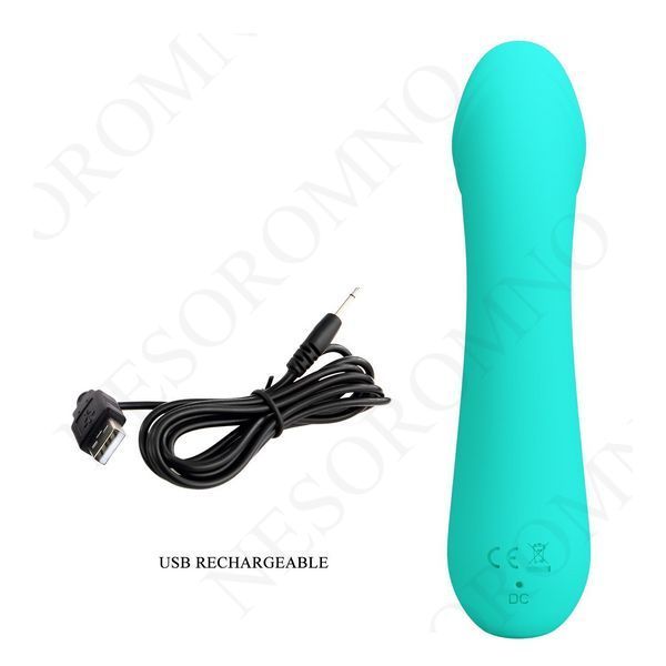 Вібратор для точки G Pretty Love Cetus 12 функцій, бірюзовий, 15 х 3.5 см BI-014723-4 фото