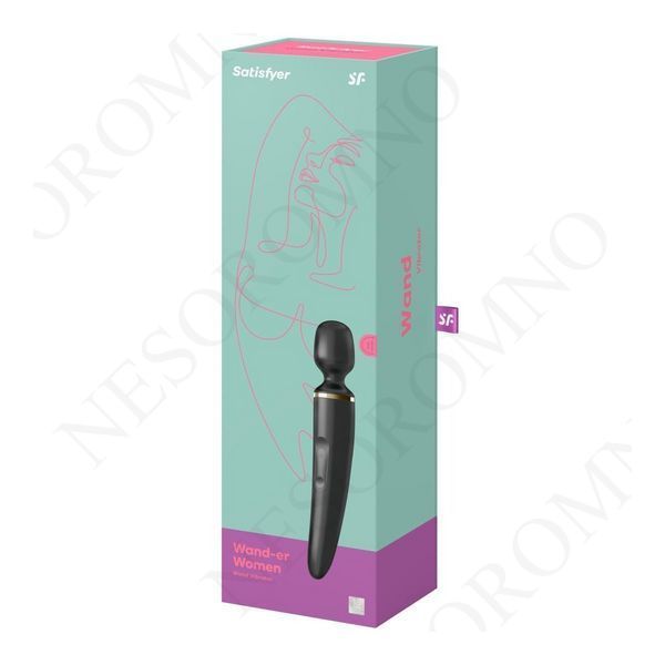 Вібромасажер-мікрофон Satisfyer Wand-er Woman, чорний T360097 фото