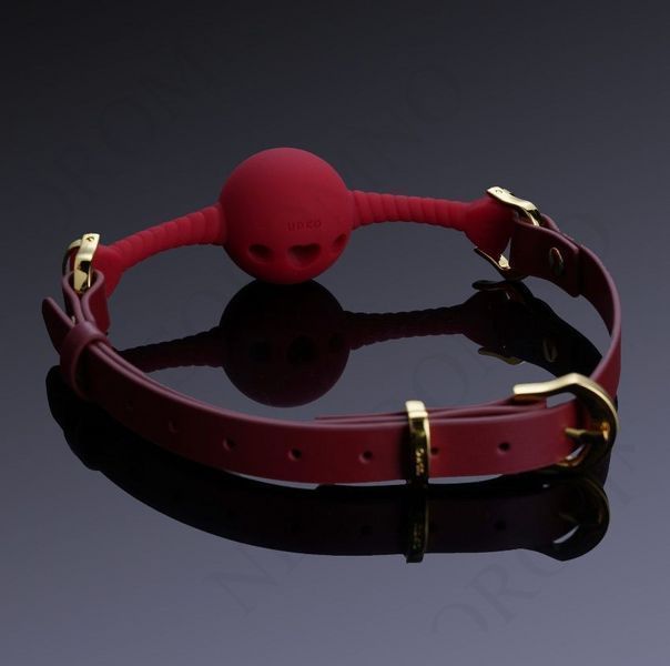 Кляп кулька з отворами у вигляді серця UPKO Desire for Mouth Bondage Collection, червоний U65245 фото