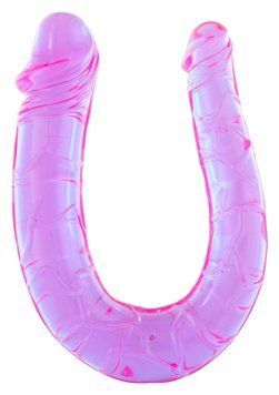Гнучкий двосторонній фалоімітатор Seven Creations Double Mini Dong Twinhead, фіолетовий, 34 &times; 3 см 25102-PURPLE фото