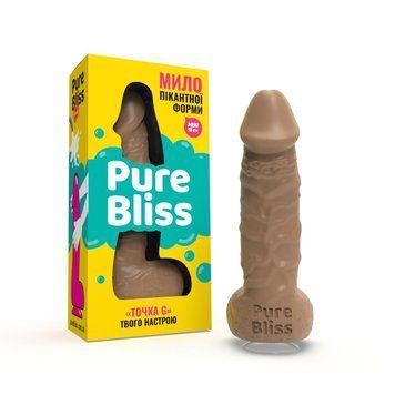 Мило член на присосці Pure Bliss MINI коричневий, 15 см PB207310 фото