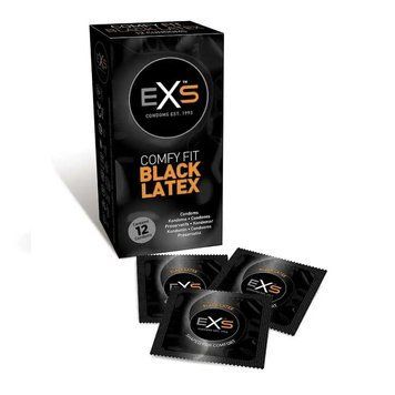Презервативи чорного кольору латексні Exs BLACK Latex веганські (ціна за упаковку, 12 шт.) 0264 /12exsblack фото