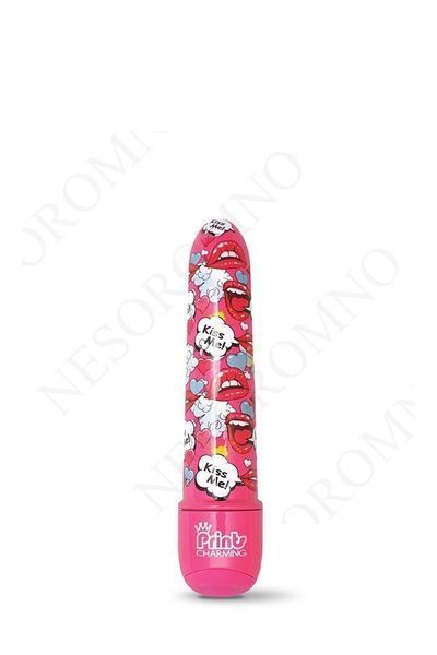 Міні-вібратор Global Novelties Prints Charming Pop Tease з яскравим принтом, кольоровий GN880119 фото