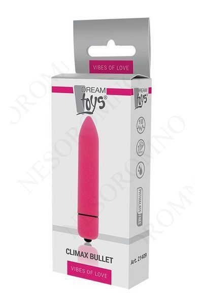 Міні вібромасажер DREAM TOYS 10-SPEED CLIMAX BULLET PINK DT21409 фото