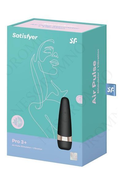 Вакуумний кліторальний стимулятор SATISFYER PRO 3 + чорний  T360053 фото