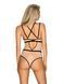 Боді з контрастними смугами Obsessive Nudelia teddy S/M  411137 фото 2