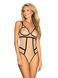 Боді з контрастними смугами Obsessive Nudelia teddy S/M  411137 фото 1