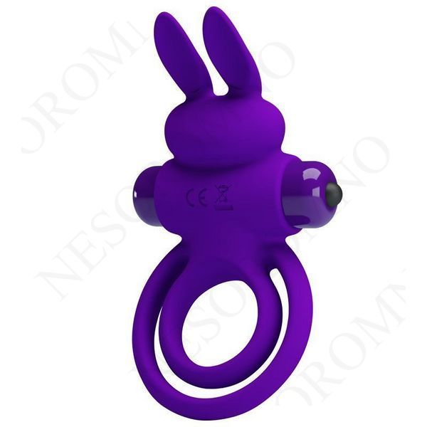 Ерекційне кільце PRETTY LOVE Penis Ring подвійним кільцем, фіолет BI-210206-1 фото