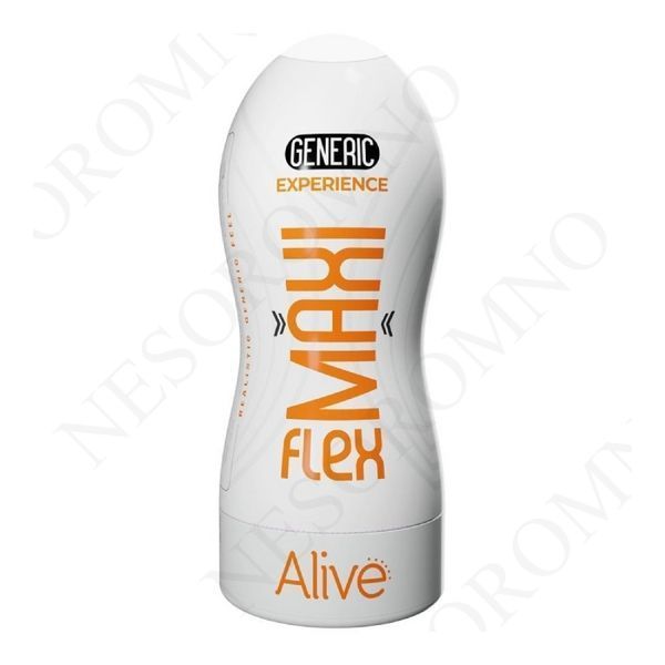 Мастурбатор вагіна Alive Maxi Flex Generic Experience бежевий у білій колбі AV30737 фото