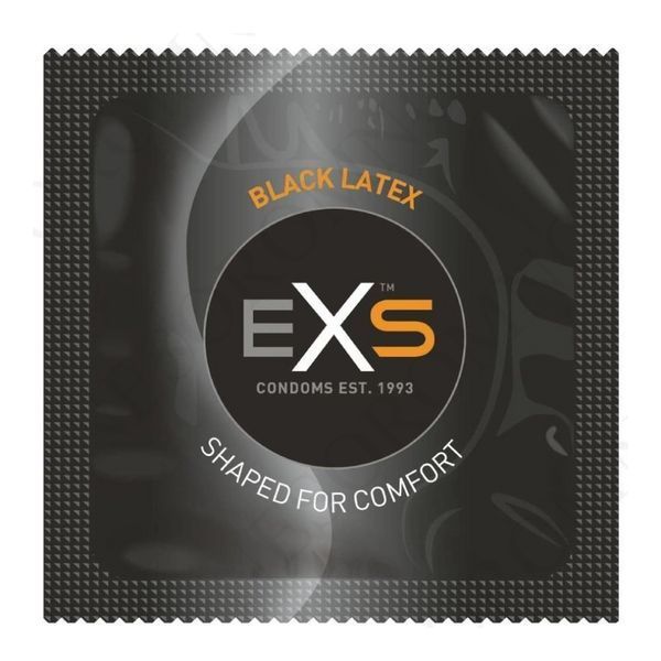 Презервативи чорного кольору латексні Exs BLACK Latex веганські (ціна за упаковку, 12 шт.) 0264 /12exsblack фото