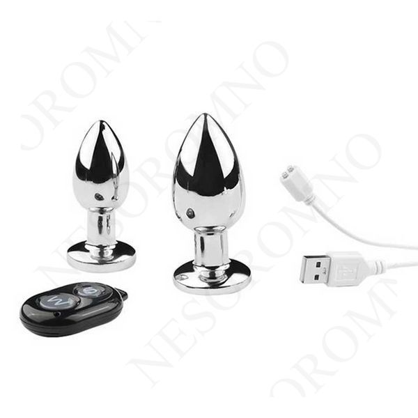Сталева анальна пробка з вібрацією Nexus Cestos USB - 2,7 см - Анальні іграшки X0000485 фото