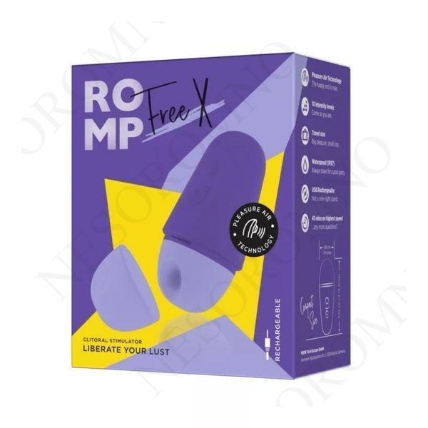 Вакуумний стимулятор для клітора ROMP Free X, силіконовий, фіолетовий 23599/RPGG2SG5 фото