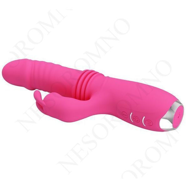 Вібратор-кролик із фрикціями Pretty Love Dorothy, рожевий, 19.7 х 3.3 см BI-014713-1 фото