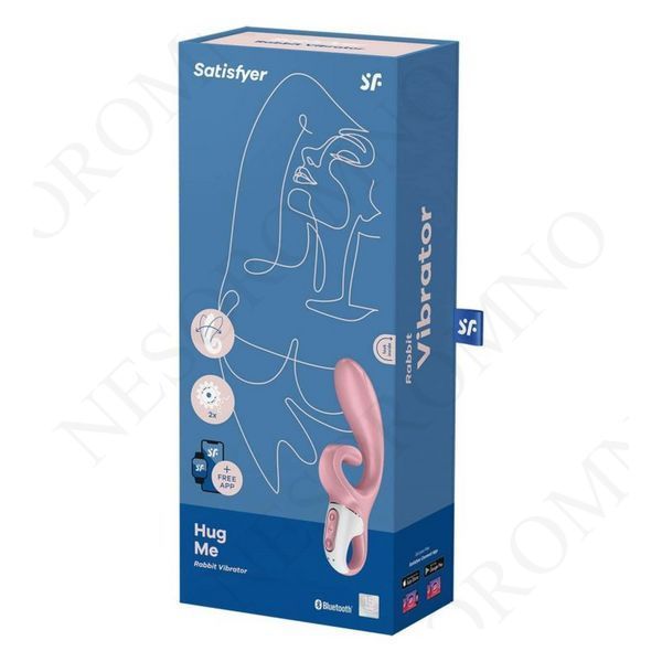 Вібратор-кролик Satisfyer Hug Me з підключенням до програми, рожевий EX21573 фото