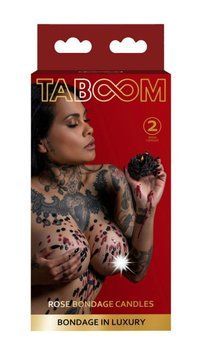 Свічки низькотемпературні БДСМ Taboom Bondage in Luxury у вигляді троянди, 2 шт. TB17177 фото