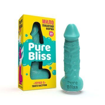 Мило член на присосці Pure Bliss BIG бірюзовий, 18 см PB207471 фото