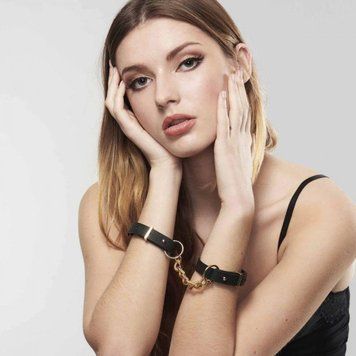Наручники з екошкіри Bijoux Indiscrets Maze &ndash; Thin Handcuffs Black BJ0209 фото