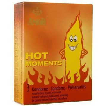 Презервативи зі зігріваючим ефектом Amor Hot Moments латексні (ціна за упаковку, 3 шт.) EX00726 фото