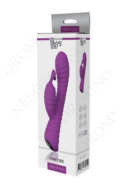 Подвійний вібратор Dream Toys VIBES OF LOVE HONEY BEE PURPLE DT21377 фото