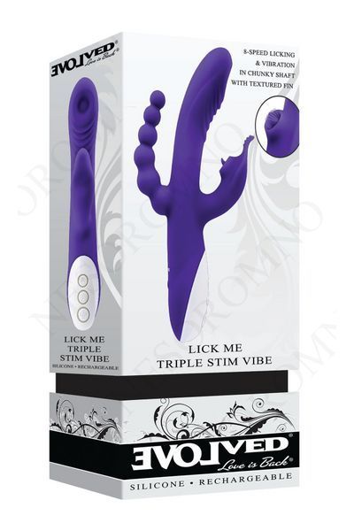 Потрійний вібратор Evolved Lick Me Triple Stim Vibe фіолетовий T840763 фото