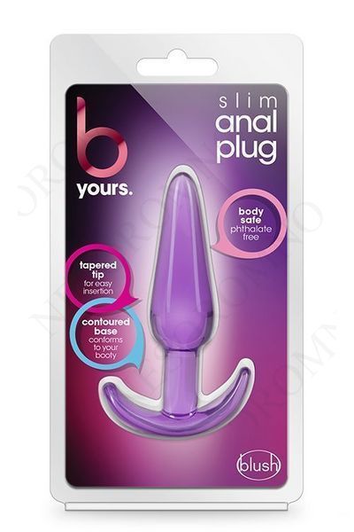 T331510 Анальний plug B yours SLIM ANAL PLUG PURPLE  T331510 фото