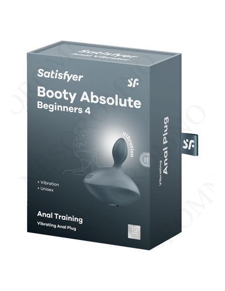 Вібруюча анальна пробка Satisfyer Booty Absolute Beginners 4 сіра ST4045054 фото