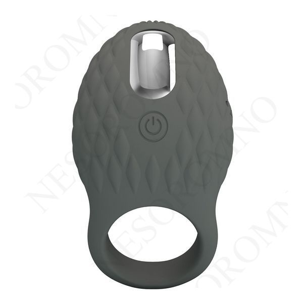 Ерекційне віброкільце PRETTY LOVE Master Ring Helious сіре, 8.6 х 4.6 см BI-210192-1 фото
