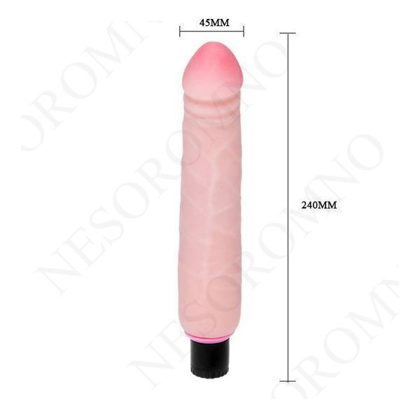 Вібратор із кібер шкіри Baile The Realistic Cock бежевий BL66030506 фото