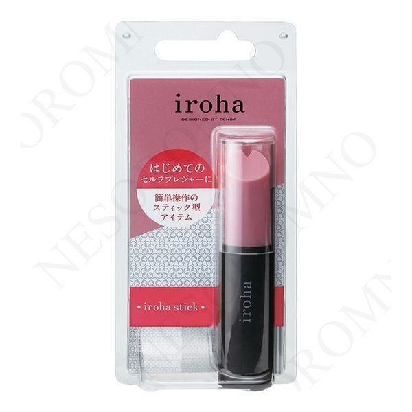 Віброкуля у вигляді помади Iroha Stick Tenga, медичний силікон, рожева з чорним TN57518 фото