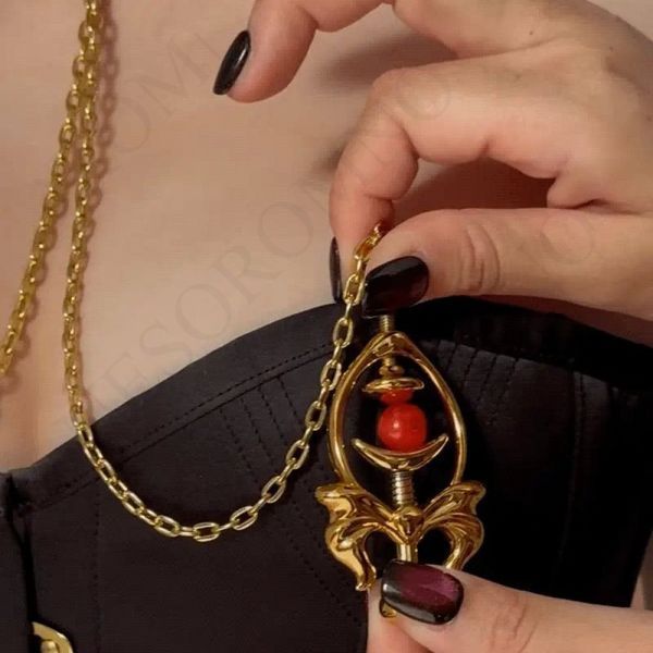 Затискачі для сосків UPKO Pulling Chain Nipple Clamps з ланцюжком-намиста, золотисті UP866020 фото