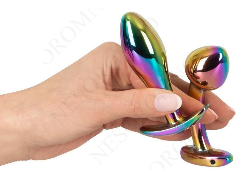Набір металевих райдужних анальних пробок Anos Metal Butt Plug Set, 2 шт. 5560170000 фото