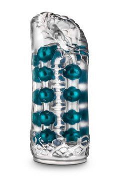 Мастурбатор вагіна з намистинами всередині Blush M For Men Super Stroker Clear, прозорий T330461 фото