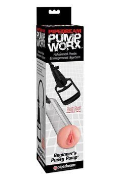 Помпа вакуумна Pipedream Pump Worx Beginner's Pussy прозора, 48.5 см P61576 фото