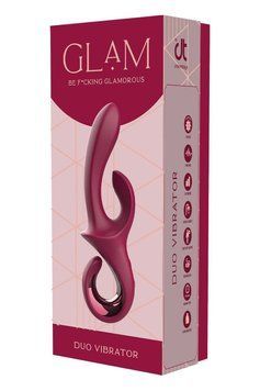 Вібратор-кролик Dreamtoys Glam Duo Vibrator з гачком ручкою, 22.7 х 4.2 см DT22242 фото