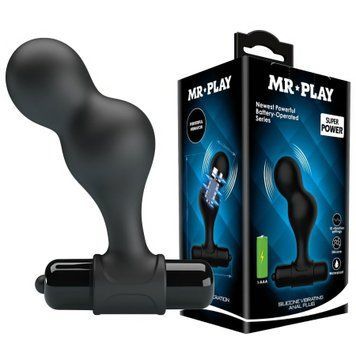 Анальний стимулятор з вібрацією Pretty Love MR PLAY, чорний, 10 х 3 см BI-040133-MR фото