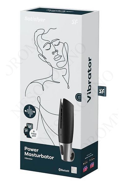 Смарт-мастурбатор Satisfyer Power Masturbator для використання на верхній половині пеніса, чорний ST4037332 фото