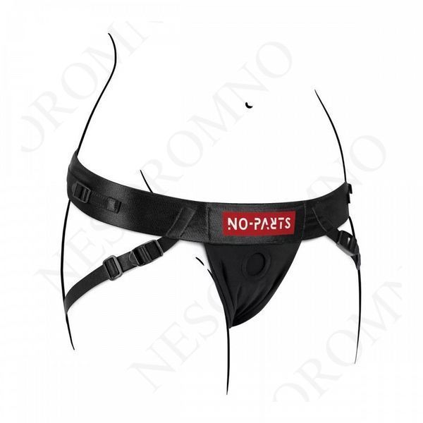 Труси для страпону з одним кріпленням No-Parts Jordan чорні, One Size 4177 / NP-01-BLK фото