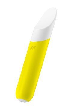Віброкуля з плоским вигнутим наконечником Satisfyer Ultra Power Bullet 7 жовтий T360197 фото