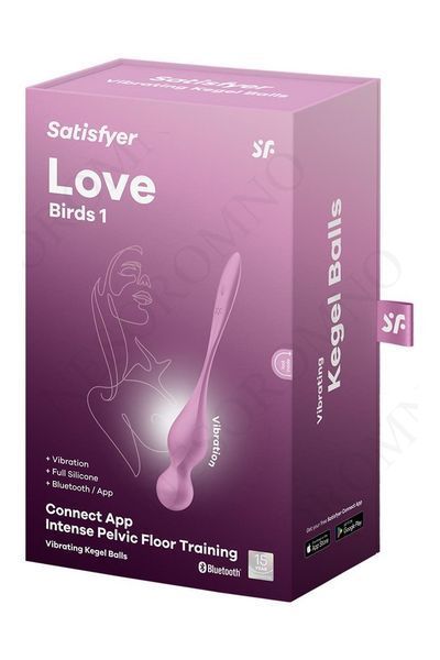 Смарт-кульки Кегеля Satisfyer Love Birds 1 з вібрацією, рожеві ST4002927 фото