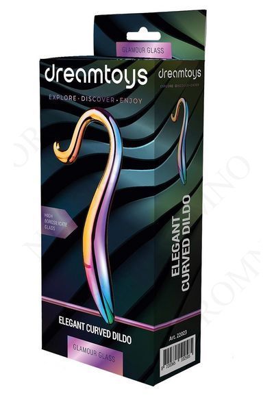 Вигнутий скляний фалоімітатор Dream Toys Glamour Glass, різнокольоровий DT22023 фото Вигнутий скляний фалоімітатор Dream Toys Glamour Glass, різнокольоровий DT22023 фото