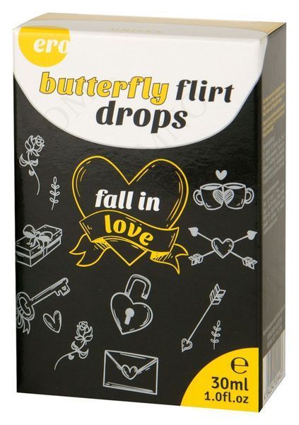 Збуджуючі краплі для двох ERO Butterfly Flirt Drops, 30 мл HOT77111 фото